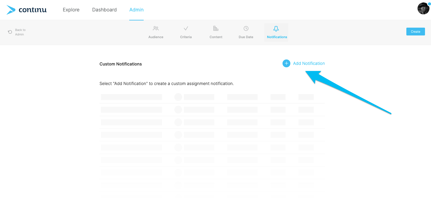 Notifications configuration
